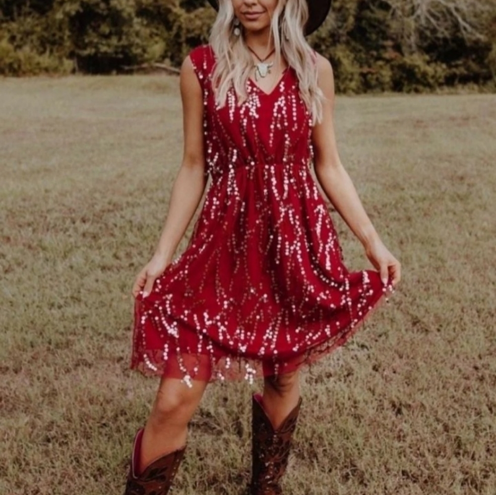 Southern Fried Chics Boutique Sequin Dress